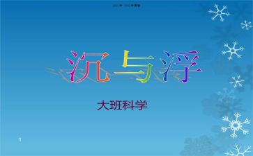 幼儿活动沉与浮活动总结优质7篇